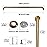Rackickyer Shower Grab Bar, 2 Pack 39.4 Inch Gold Bathroom Grab Bar, 1.25 Diameter 304 Stainless Steel Anti-Slip Grab Bars for Bathtubs and Showers, Handicap Shower Grab Bar for Seniors Elderly