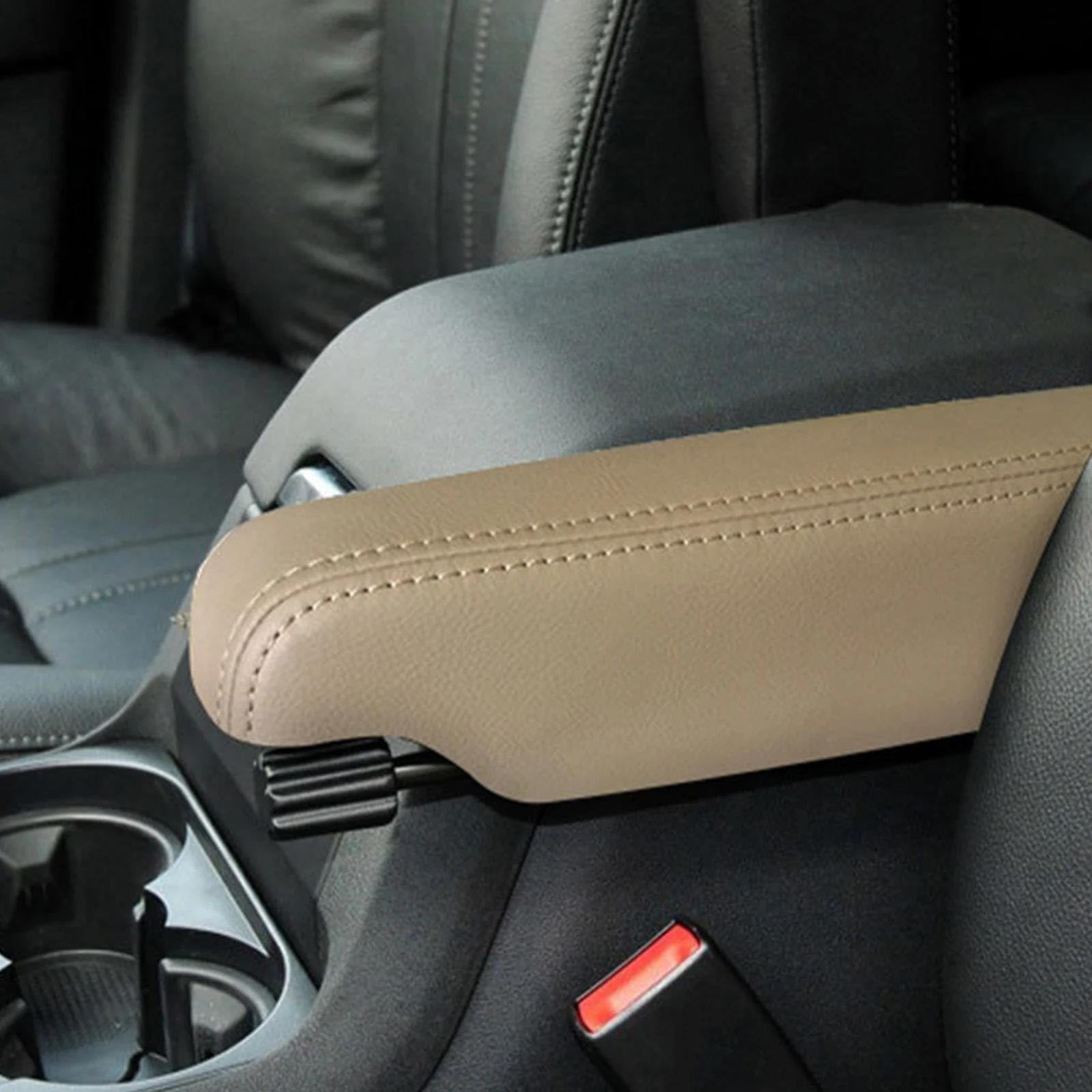 2 Pezzi Copribracciolo Sedile Laterale Auto In Pelle Originale Curva Per Land Per Rover Per Discovery 3 4 2004-2016(Beige)