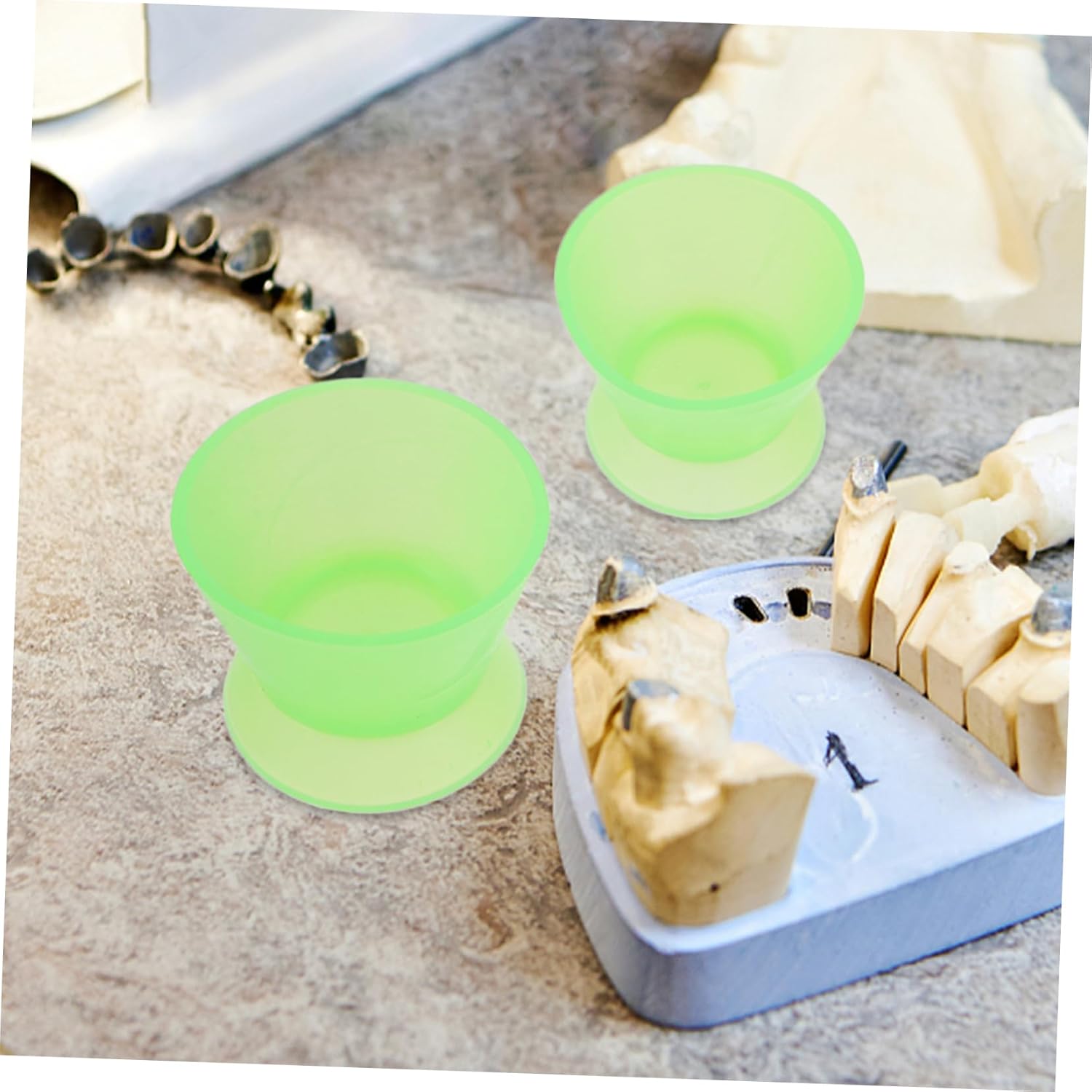 Dental Mixing Cup Silicone Lab Cup Self-condensing Reusable Dental Bowl