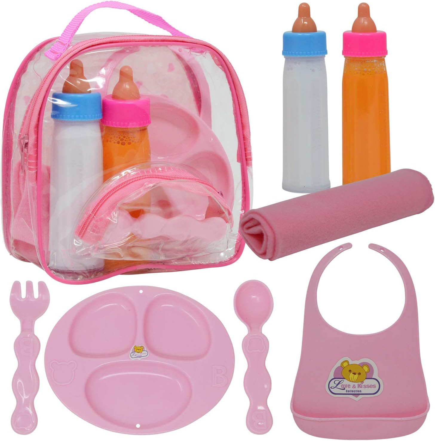 Baby Doll Accessories, Doll Magic Bottles & Doll Feeding Set In A Bag, Multicolor