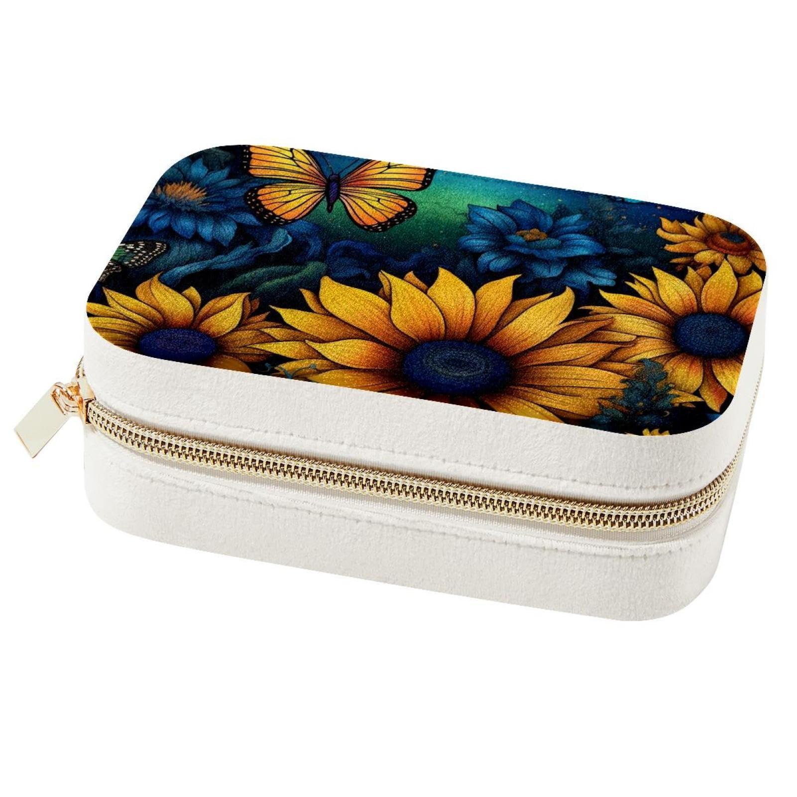 Boîte à bijoux portable cadeau de demoiselle d'honneur avec motifs
