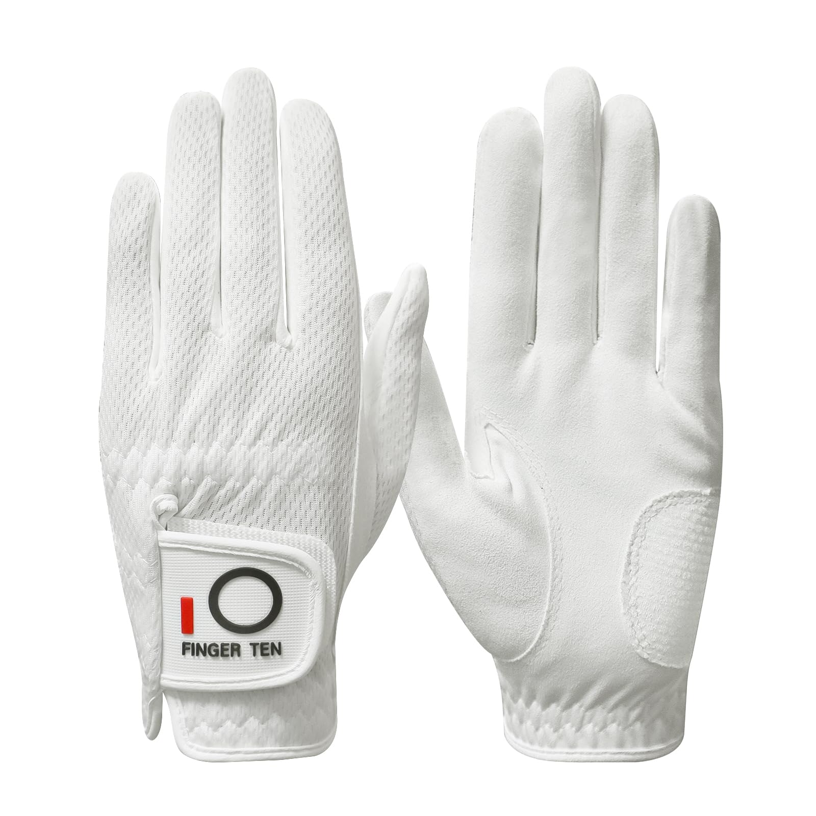 FINGER TEN Golf Gloves Women Left Hand Right Microfiber All Weather Grip Rain Hot Wet Value Pack