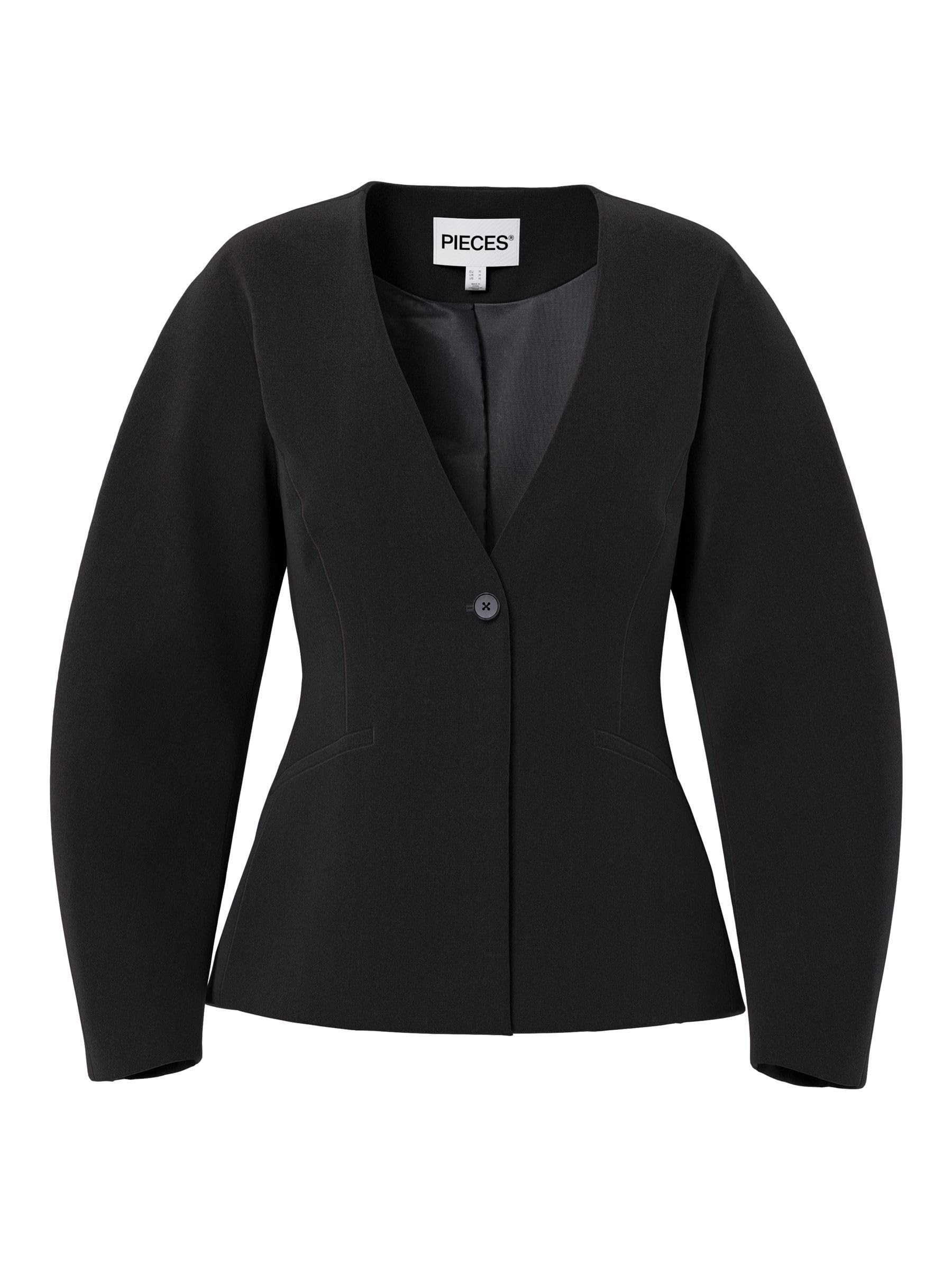 PIECES Pckamil LS Fitted Blazer Noos Bc, Black, L