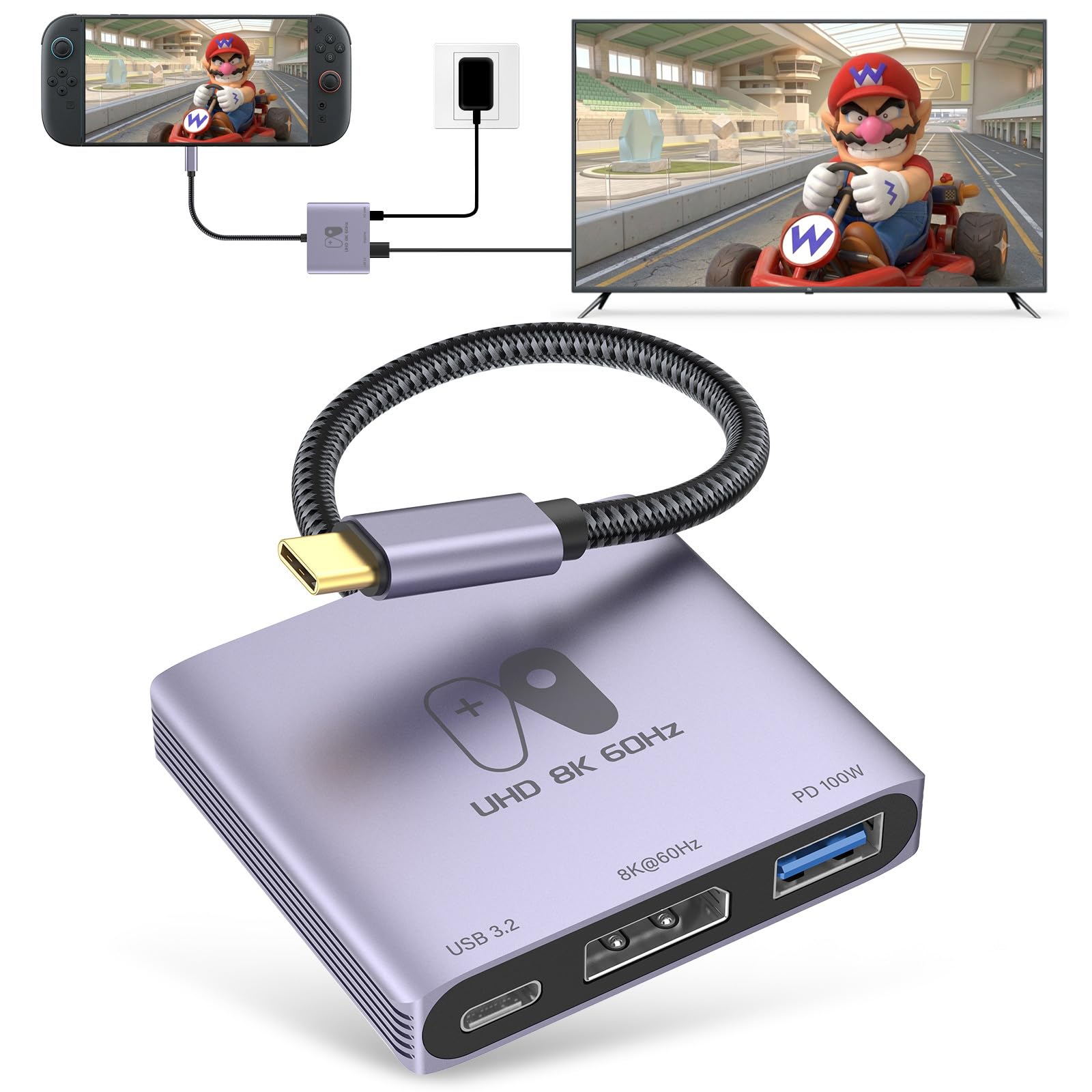 Amazon | 【V 22.5.0】Switch 2 ドック HDMI 変換 アダプター 8K@60Hz