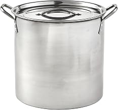 IMUSA USA Stainless Steel Stock Pot with Lid 16-Quart, Silver