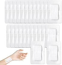 25Pcs 10X15cm Adhesive Wound Dressings, Breathable Large Plasters for Wounds, Hypoallergenic Sterile Dressings for Wounds Cuts and Grazes, Diabetic Leg Ulcers, Venous Leg Ulcers