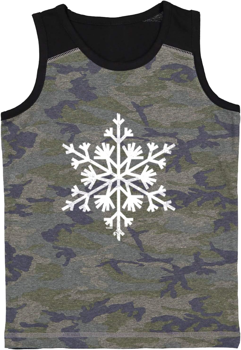 Snowflake - Winter Snow Cool Youth Contrast Back Tank Top