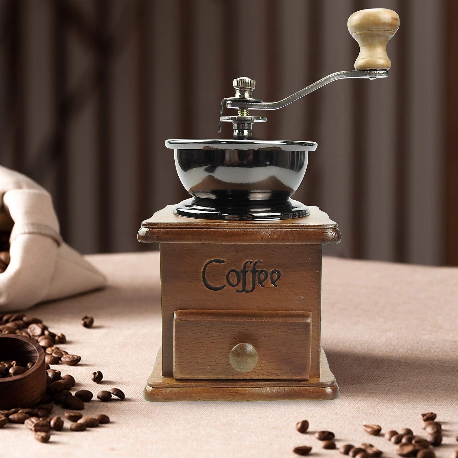 Manual Coffee Grinder, Vintage Style 