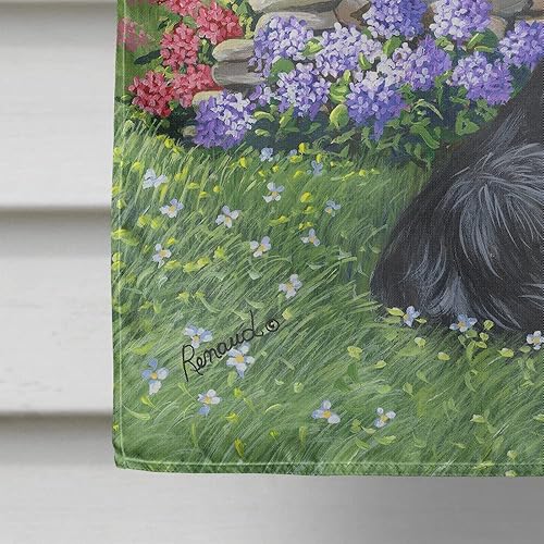 Vista 390 de Caroline's Treasures PPP3090CHF - Bandera de casa de otoño con diseño de bulldog inglés, manga grande, para porche, para colgar en la pared