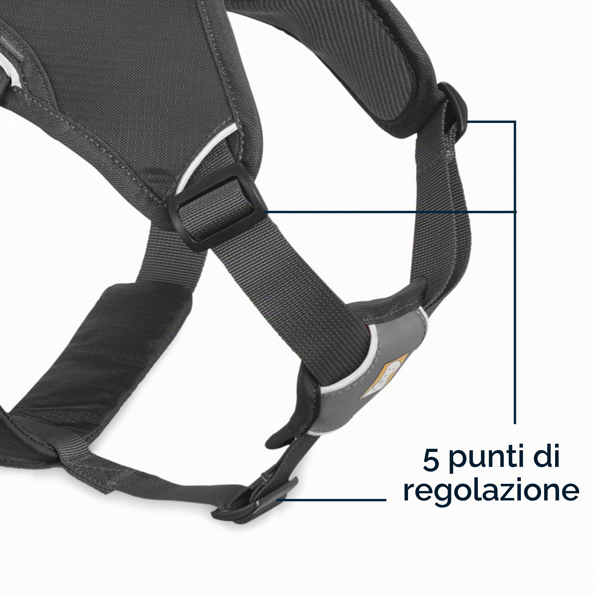 RUFFWEAR Imbracatura per cani multiuso, Web Master, con manico, regolabile, imbracatura anti-fuga, 2 attacchi. Uso quotidiano o assistenza alla mobilità, XX-Small (33-43 cm/13-17 in), Twilight Grey