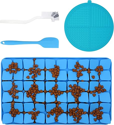 Juego de alfombrilla de silicona para olfatear y lamer para perros y gatos, alfombrilla mejorada para olfatear mascotas con ventosas, mejor