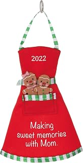 Hallmark Keepsake Christmas Ornament 2022 Year-Dated, Memories with Mom Baking Apron, Fabric