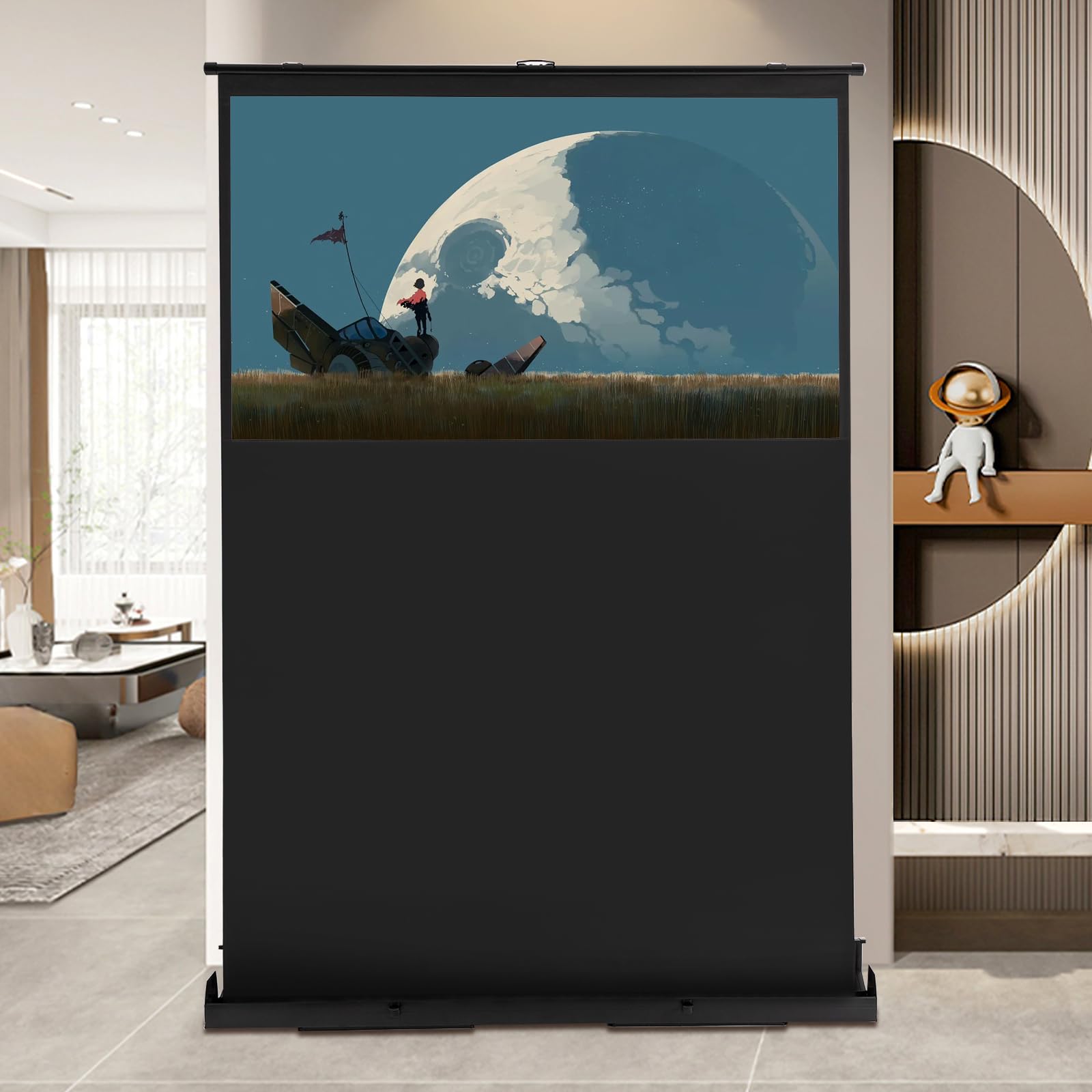 Proiettore per videoproiettore, schermo portatile per affari e home theatre, schermo portatile, schermo per proiettore da pavimento, schermo di proiezione verticale (16:9)