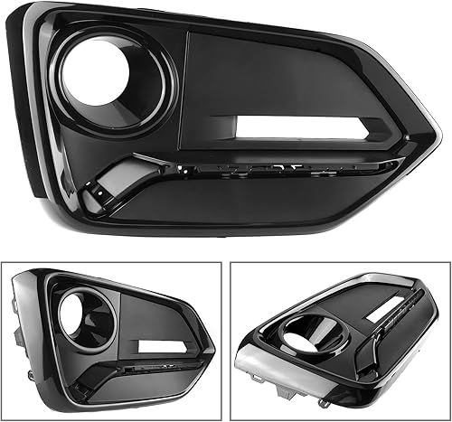 Miniatura 5 de Vorally 2 pares de cubiertas de luz antiniebla del lado del conductor y del pasajero, bisel de luz antiniebla, negro, izquierda y derecha, repuesto