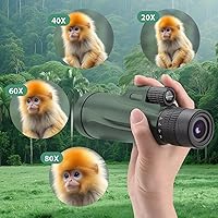 Vista 3 de Telescopio Monocular 80 x 100 Monoculares de Alta Potencia para Adultos con Trípode, Monocular para Smartphone Adecuado para Observación de Aves