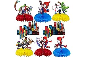 8pcs Table Decorations Honeycomb Centerpieces For Boys and Girls Birthday Party