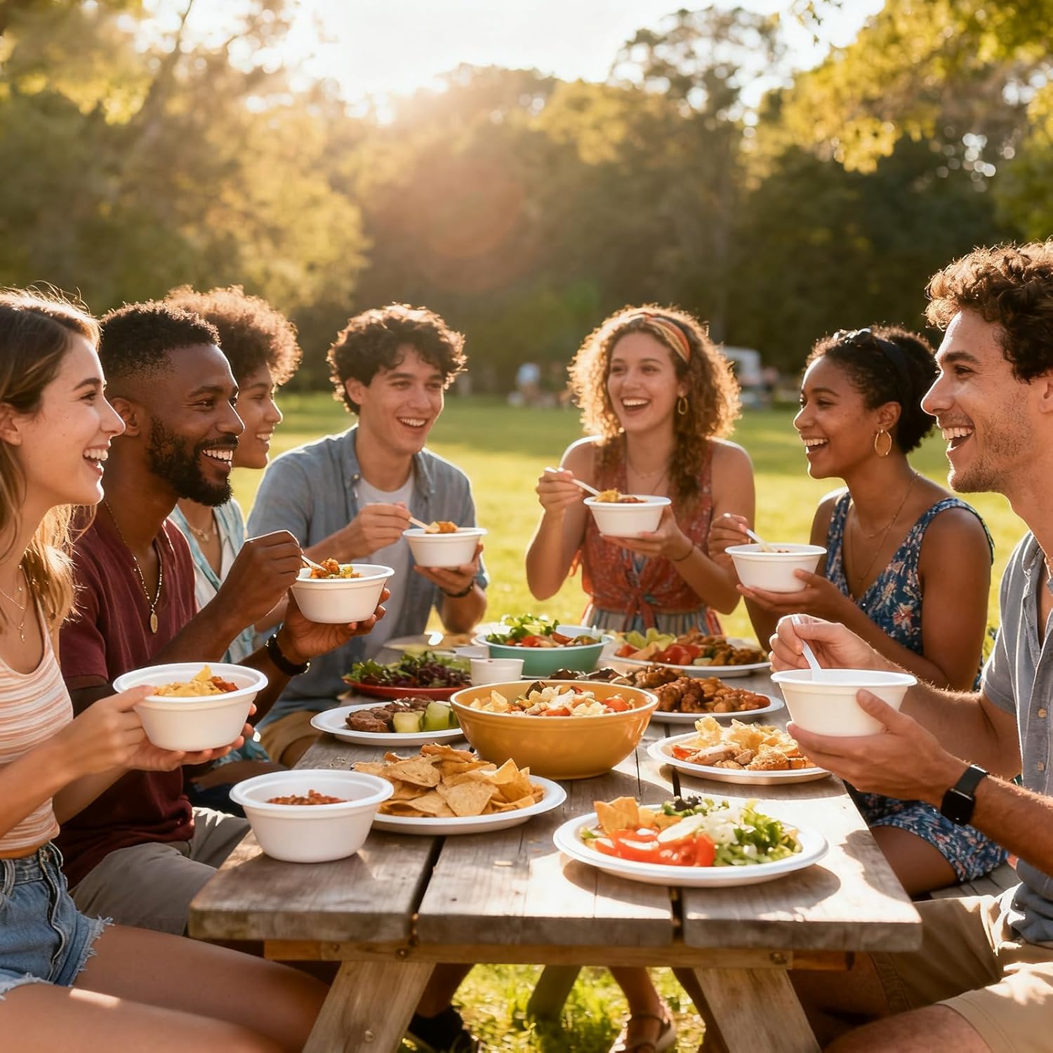 120 Pack Foam Bowls 8 Ounce Disposable Soup Container for Hot and Cold Foods Ice Cream, Yogurt, Soup, Takeout