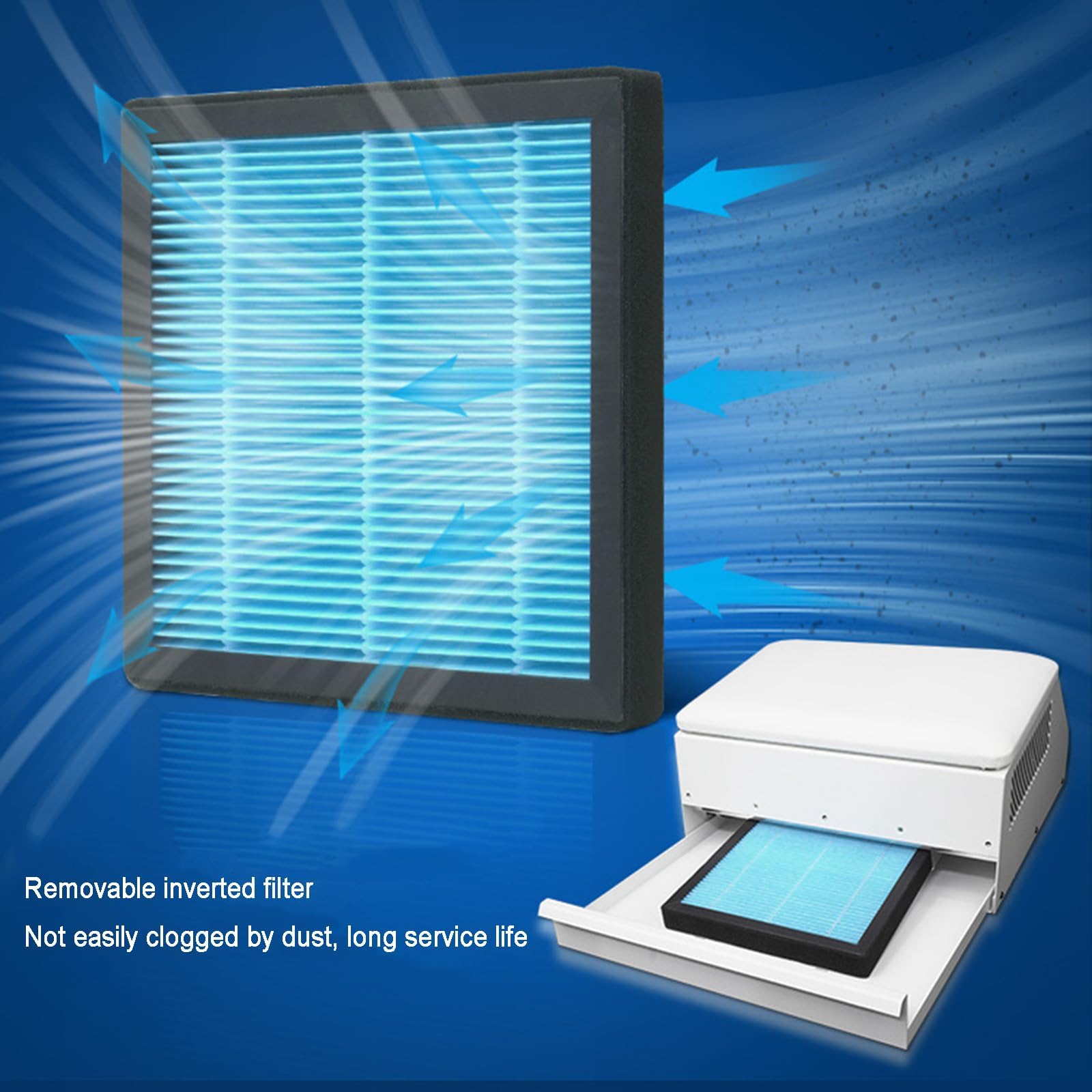 COYEUX Odkurzacz do odpylacza do paznokci 120 W, z filtrem wielokrotnego użytku, 4100 RPM, wysoka prędkość do polerowania paznokci żelowych akrylowych, salonów paznokci