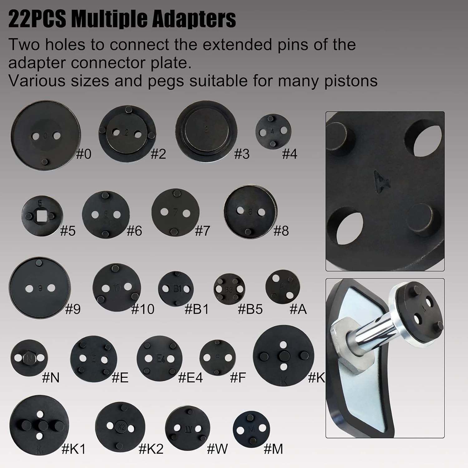 YSTOOL Pneumatic Brake Caliper Piston Wind Back Compression Spreading Tool 23PCS Kit Rewind Spreader Air Tool Set to Repair Brake Pad Change Brake Pump for Cars Trucks : Automotive
