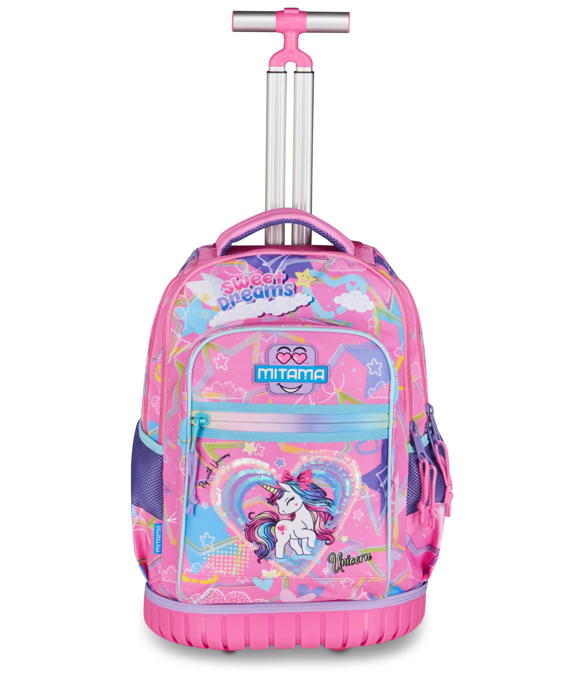 Mitama Zaino Trolley Run Maxi UniDream, Spallacci a scomparsa, Bambini e Bambine, Tasca Porta Borraccia, Doppio uso, lilla | Spallacci a scomparsa, Tasca Porta Borraccia, Doppio uso