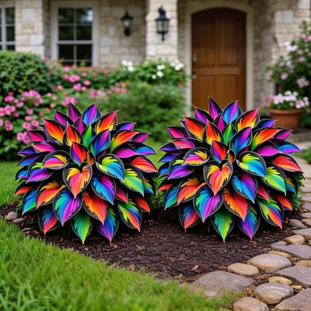 Resistenti al freddo e alla siccità - Bulbi di Hosta miste - Radici selezionate di hosta - adatte per la decorazione di giardini e balconi-15bulbi-f
