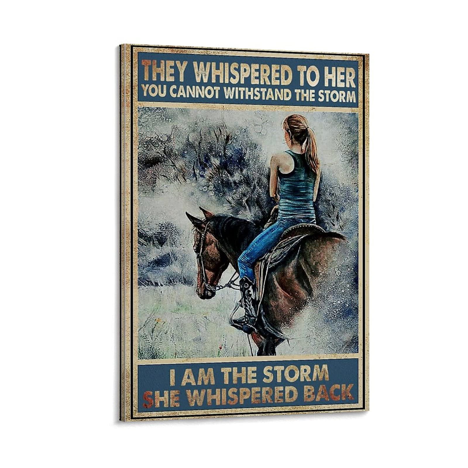 Retro Posters Animals Posters LPJ I Am The Storm 2 Poster Decorative Painting Canvas Wall Art Living Room Posters Bedroom Painting 20x30inch(50x75cm)