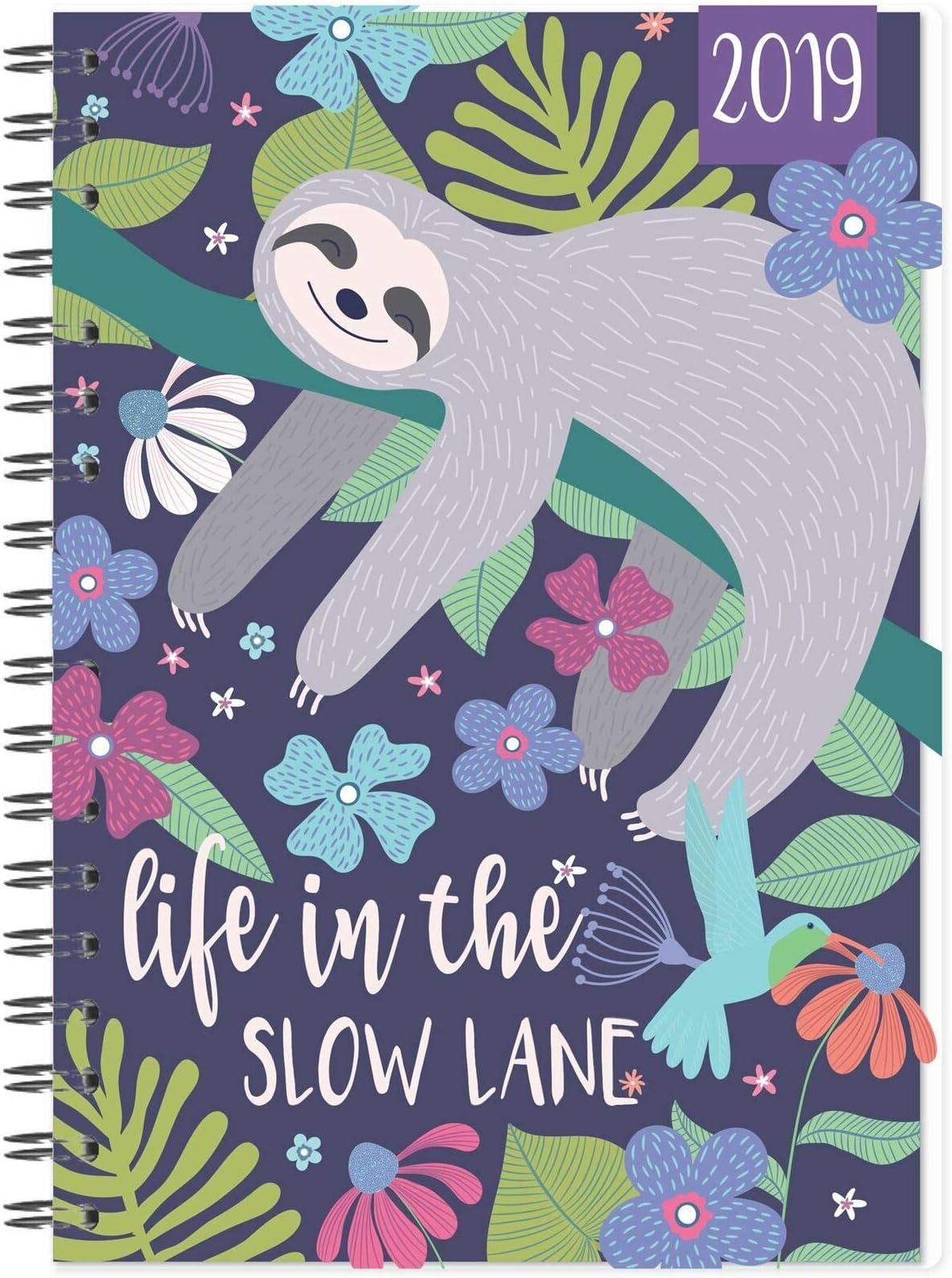 2019-2020 A5 Academic Week to View Mid Year Diary Wiro/Spiral PVC Cover (A5 Sloth)