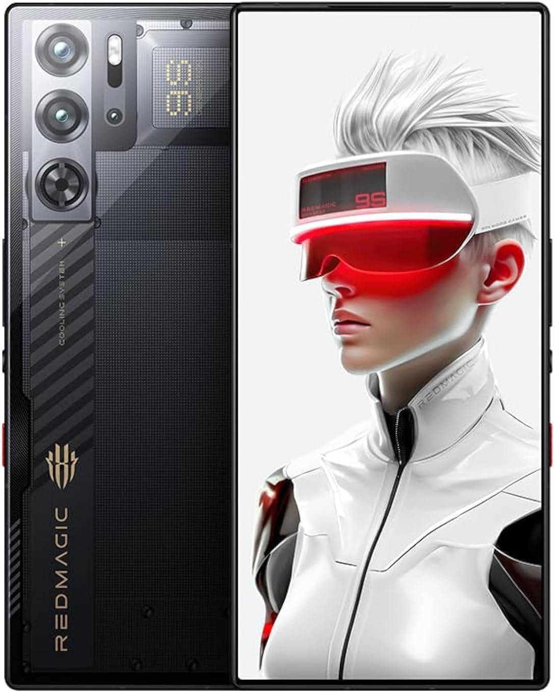 REDMAGIC 9S Pro Smartphone 5G, 120Hz Gaming Phone, 6.8" Full Screen, Under Display Camera, 6500mAh Android Phone, Snapdragon 8 Gen 3, 16+512GB, 80W Charger, Dual-Sim, Unlocked Phone Transparent