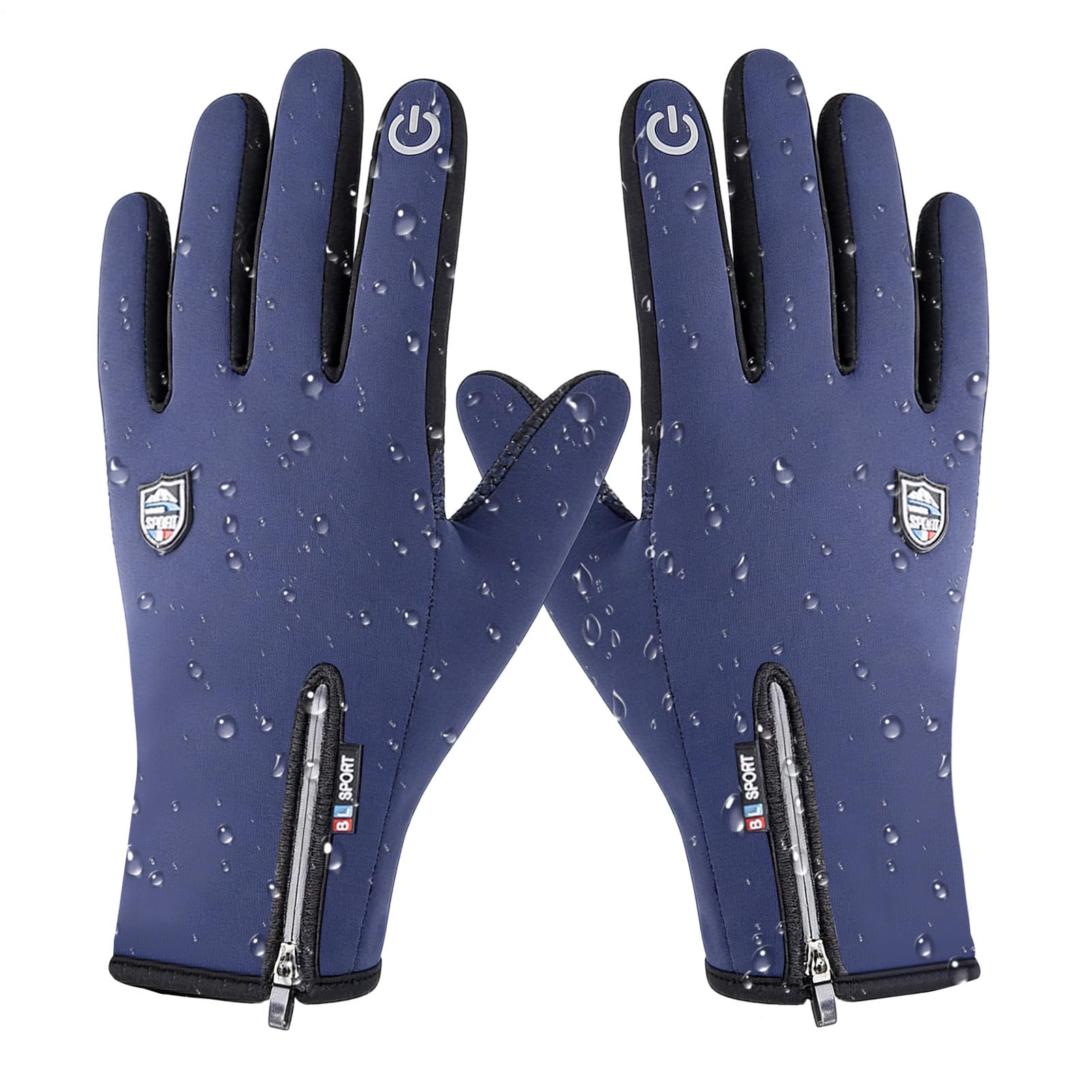 Winter Gloves - Warm Cold Weather Anti-Slip Pair Motorcycle Road Cycling Protection Rain Resistant Waterproof Stay Warm Urban