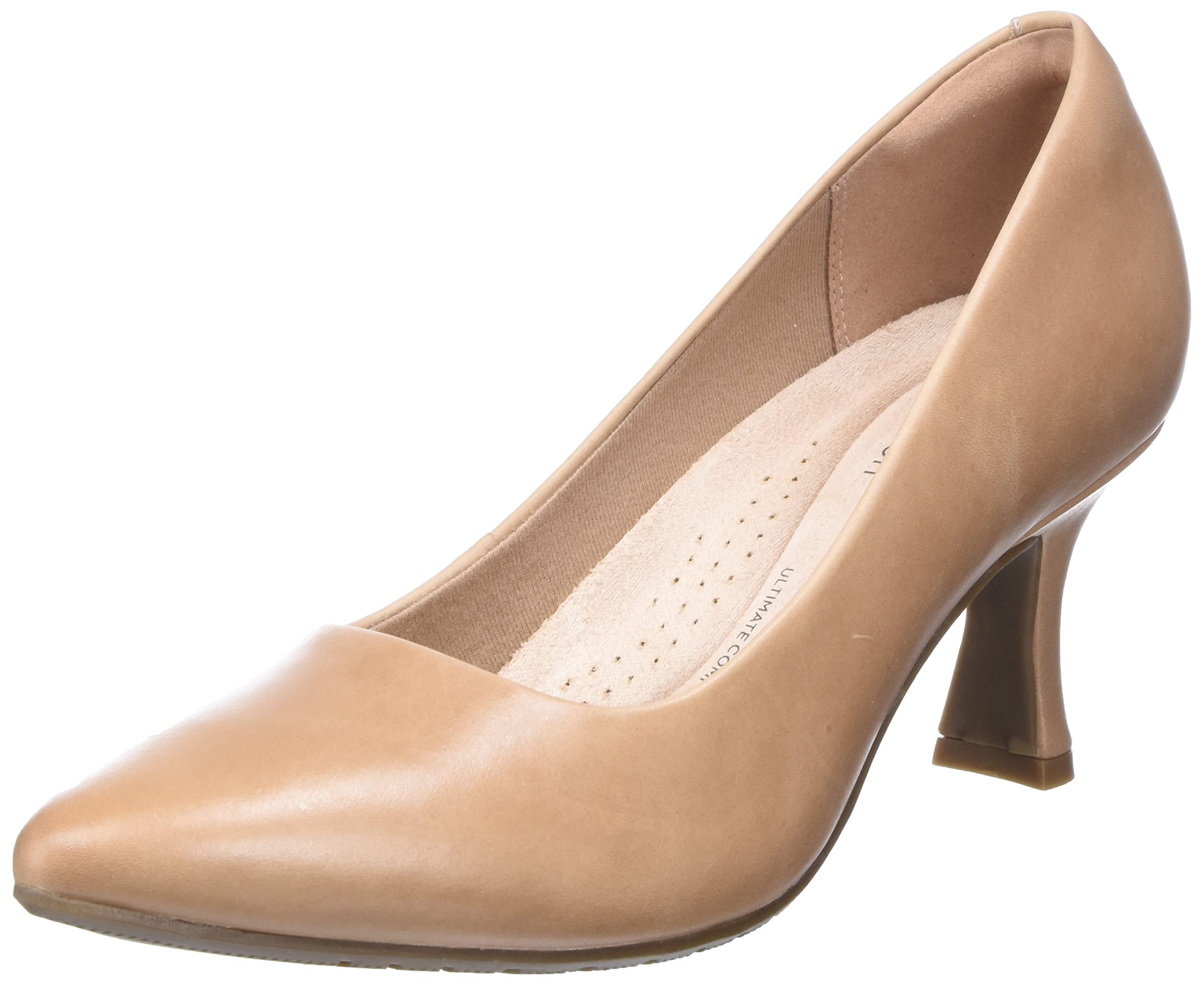 Clarks Kataleyna Gem Womens Warm Beige Lea, 4.5