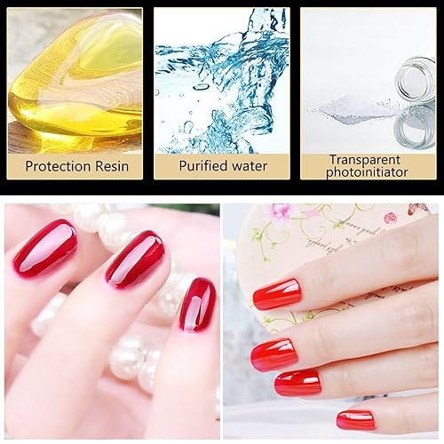 Miniatura 4 de Vishine Base de esmalte de uñas de larga duración + capa superior de gel, 0.5 onzas líquidas