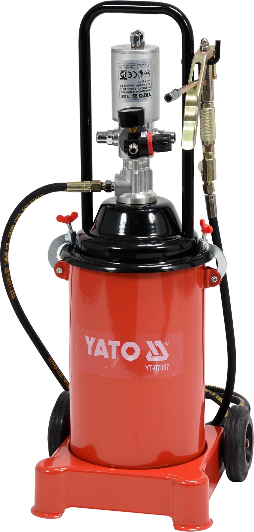 Presse à graisse pneumatique YATO YT-07067 lubrification continue 12L