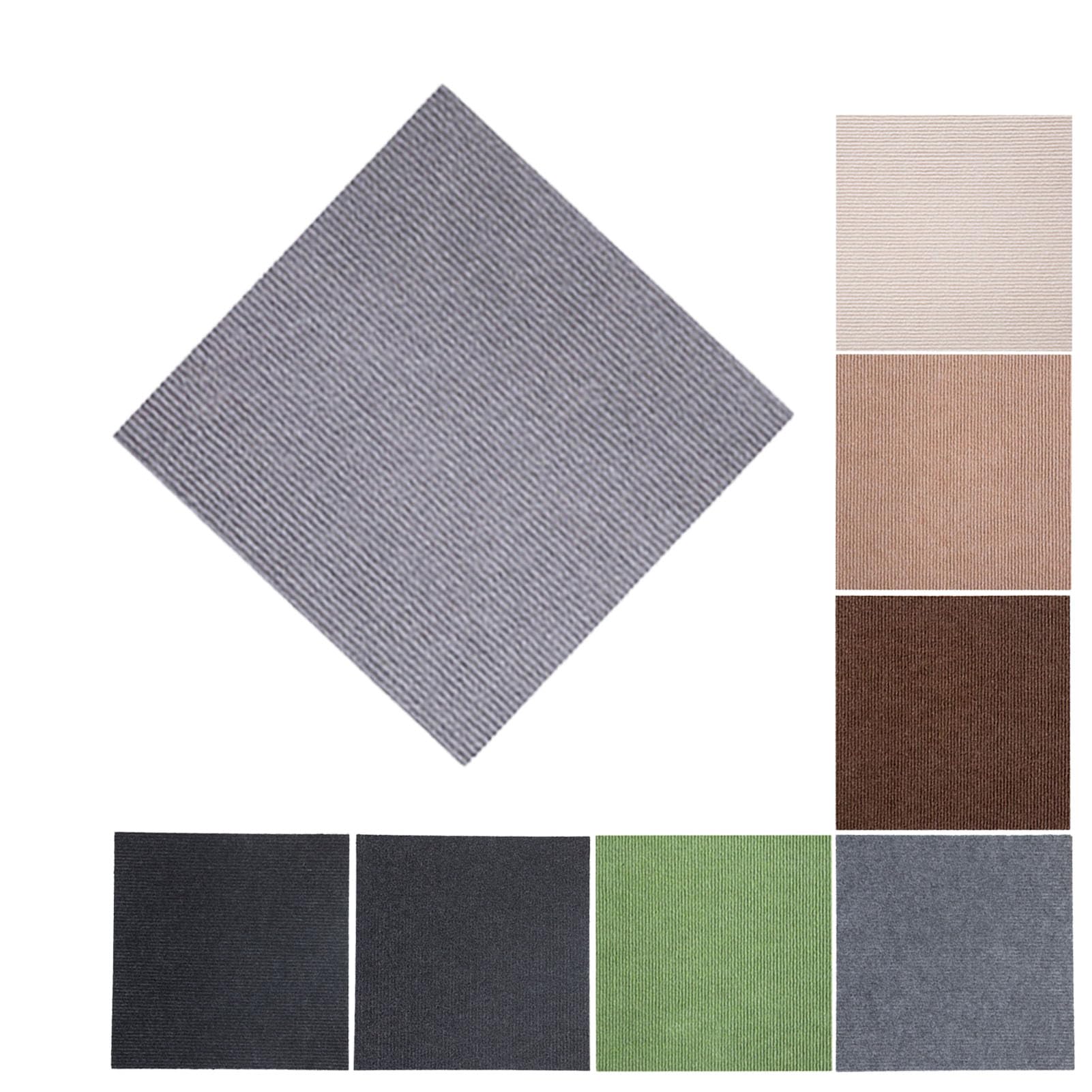 Teppichfliesen für Zuhause, 8 Stück, abnehmbar, selbstklebend, zum Abziehen und Aufkleben, sauber, 30,5 cm, 45,7 cm, 50,8 cm, DIY-Boden