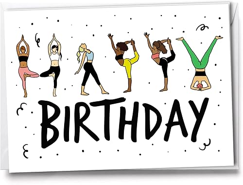 Funny Yoga Birthday Card - Yoga Gifts For Wife