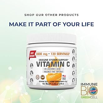 Immune Bio Green Cell - 8 oz, 2 Pack - Immune System Support - Includes Vitamin C, Carqueja, Rosemary & Broadleaf Plantain - Non-GMO, Vegan & Gluten Free - 240 Total 2mL Servings