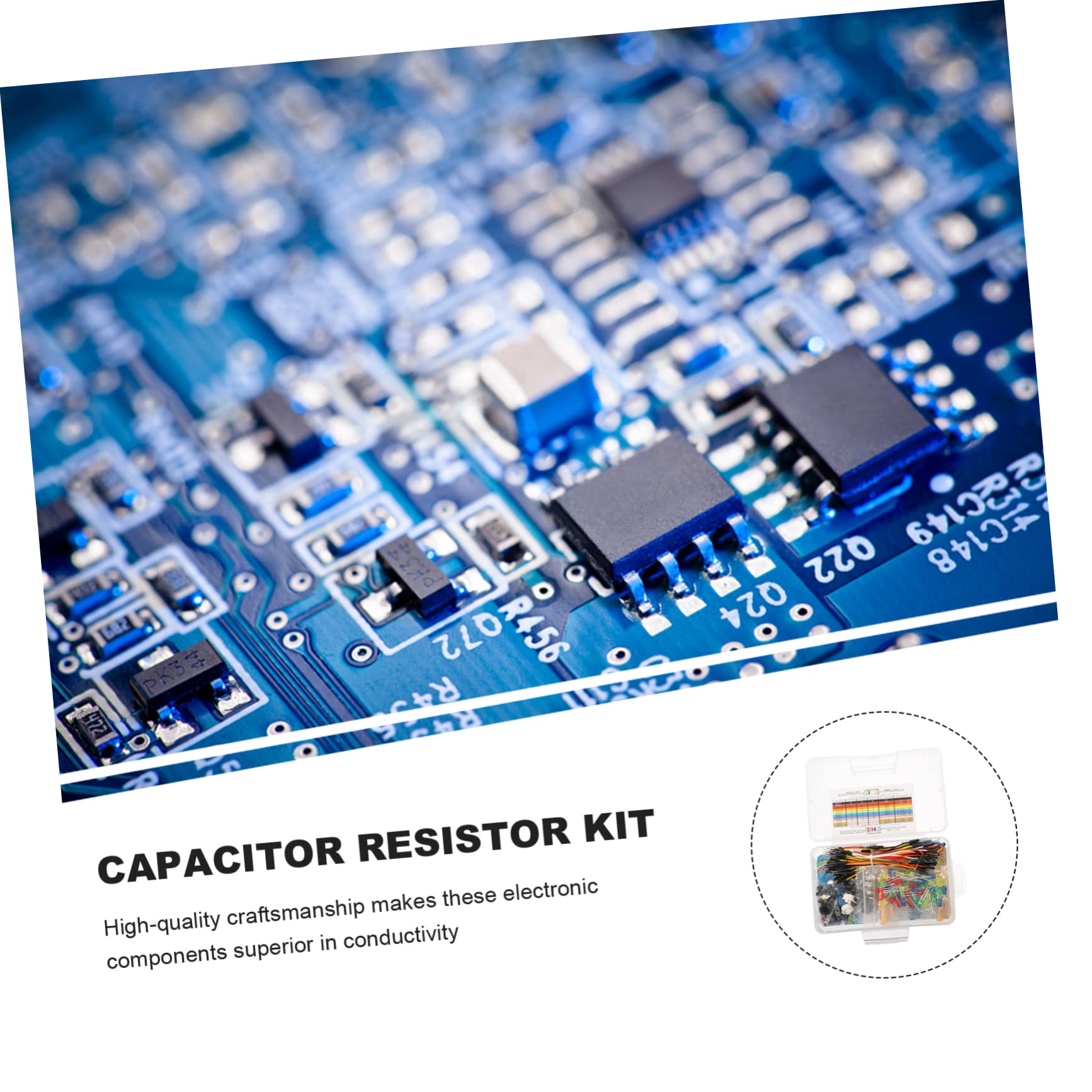 Gatuida 2sets Completo Di Componenti Elettronici Per Circuiti Kit Di Condensatori e Resistenze Professionale Facile Da Usare Per Esperimenti e Progetti Elettrici Conservato Scatola Pratica