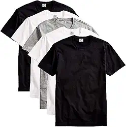 Kit com 5 Camisetas Masculina Básica Algodão Premium