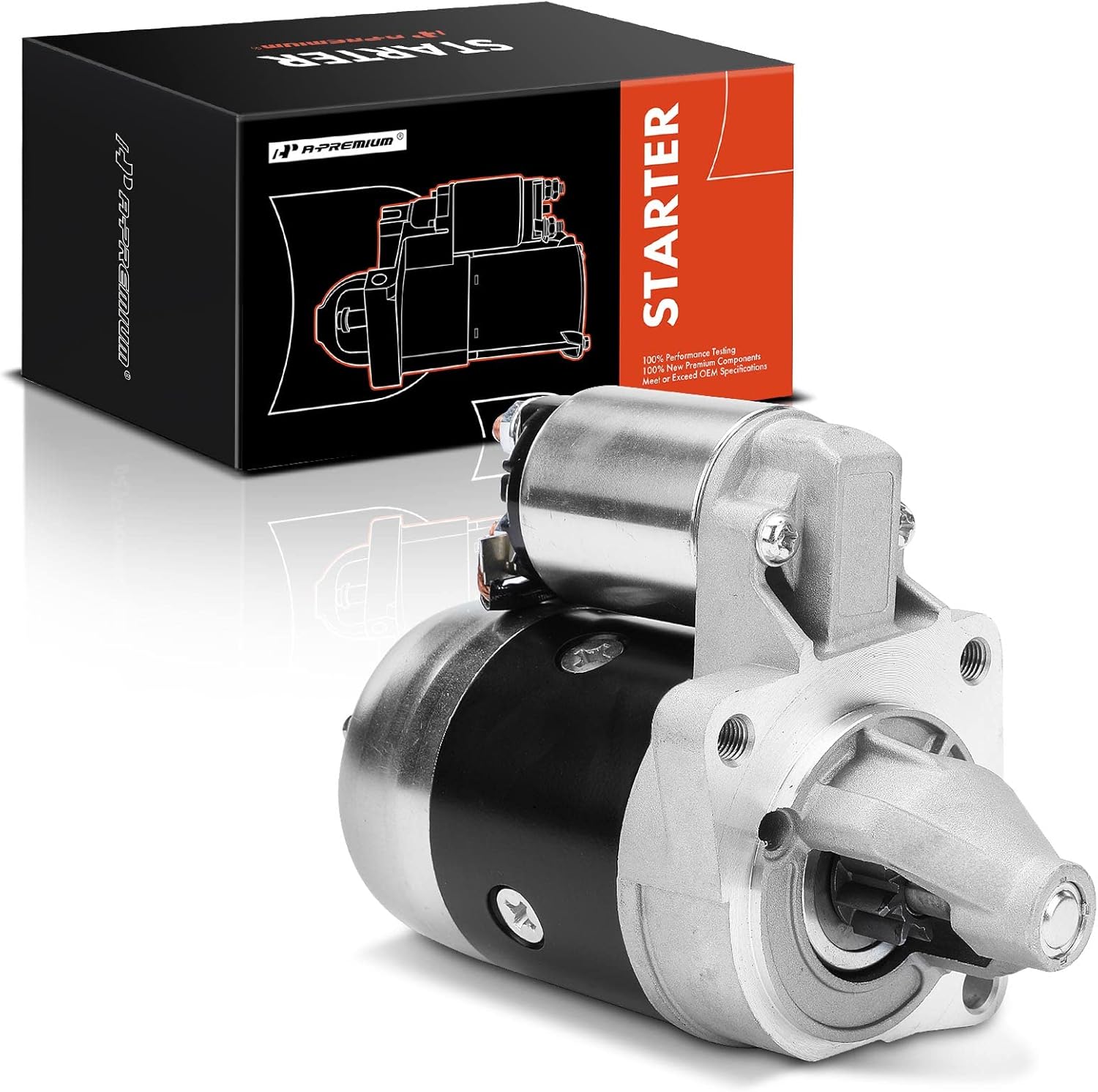 A-Premium Starter Motor Compatible with Kia Sephia 1994-2001, Spectra 2000-2004, Sportage 1995-2002, 1.6L 1.8L 2.0L 12V 0.8KW 8-Teeth Clockwise