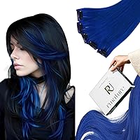 Vista 28 de RUNATURE Extensiones de cabello humano Itip rosa intenso de 22 pulgadas de largo, extensiones de cabello humano con punta en Itip, extensiones