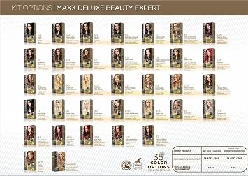 1 BOX (2 X 50 ML) WITH MAXX DELUXE BEAUTY EXPERT HAIR COLOR (KERATIN) (Glacier Yellow 0.2)