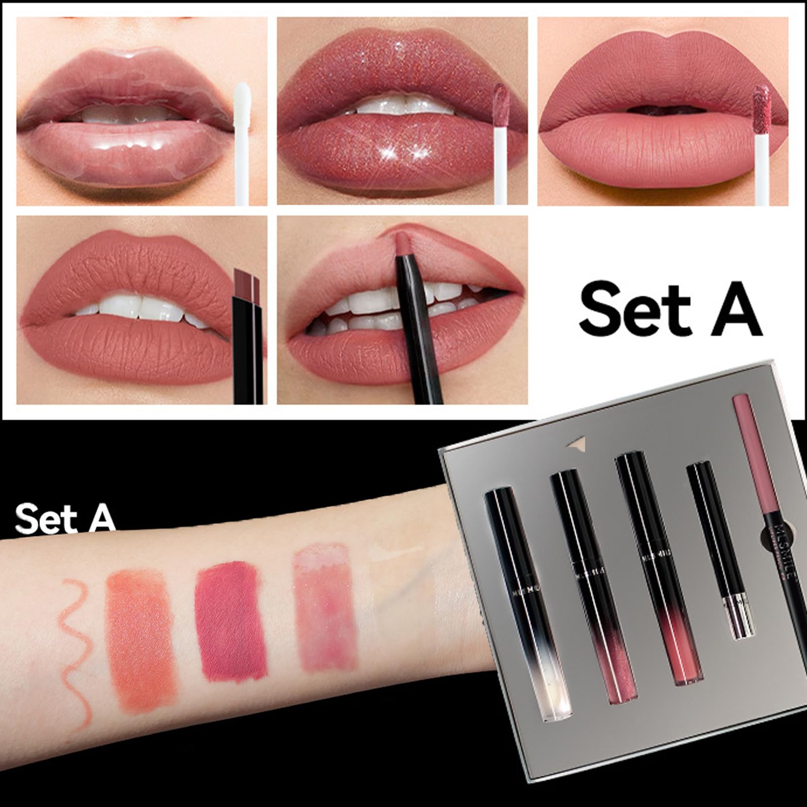 All In One Makeup Kit Lip Makeup Gift Set for Women All-In-One Makeup Set Gift Surprise Full Starter Cosmetics Kit Multipurpose Essential Bundle Include Lip Liner - Image 4