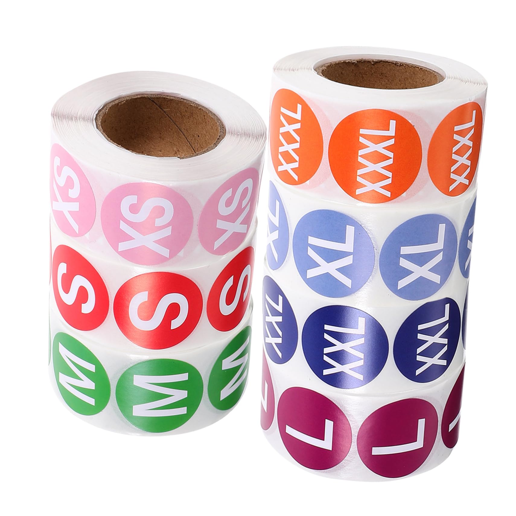LALAFINA 21rotoli Etichette Adesive Per Abbigliamento Taglie - Stickers Autoadesivi Per Organizzare Vestiti Facili Da Applicare e Resistenti Per Uso Domestico e Al Dettaglio