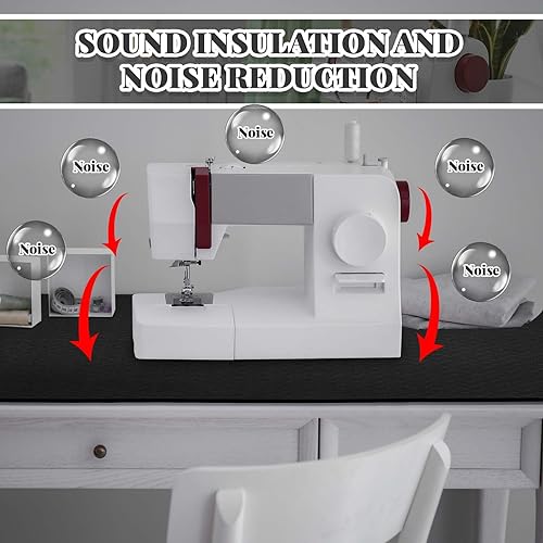 Miniatura 34 de 3 tapetes silenciadores para máquina de coser, tapete para máquina de coser, almohadilla de goma antideslizante que se mantiene en su lugar para Rosa