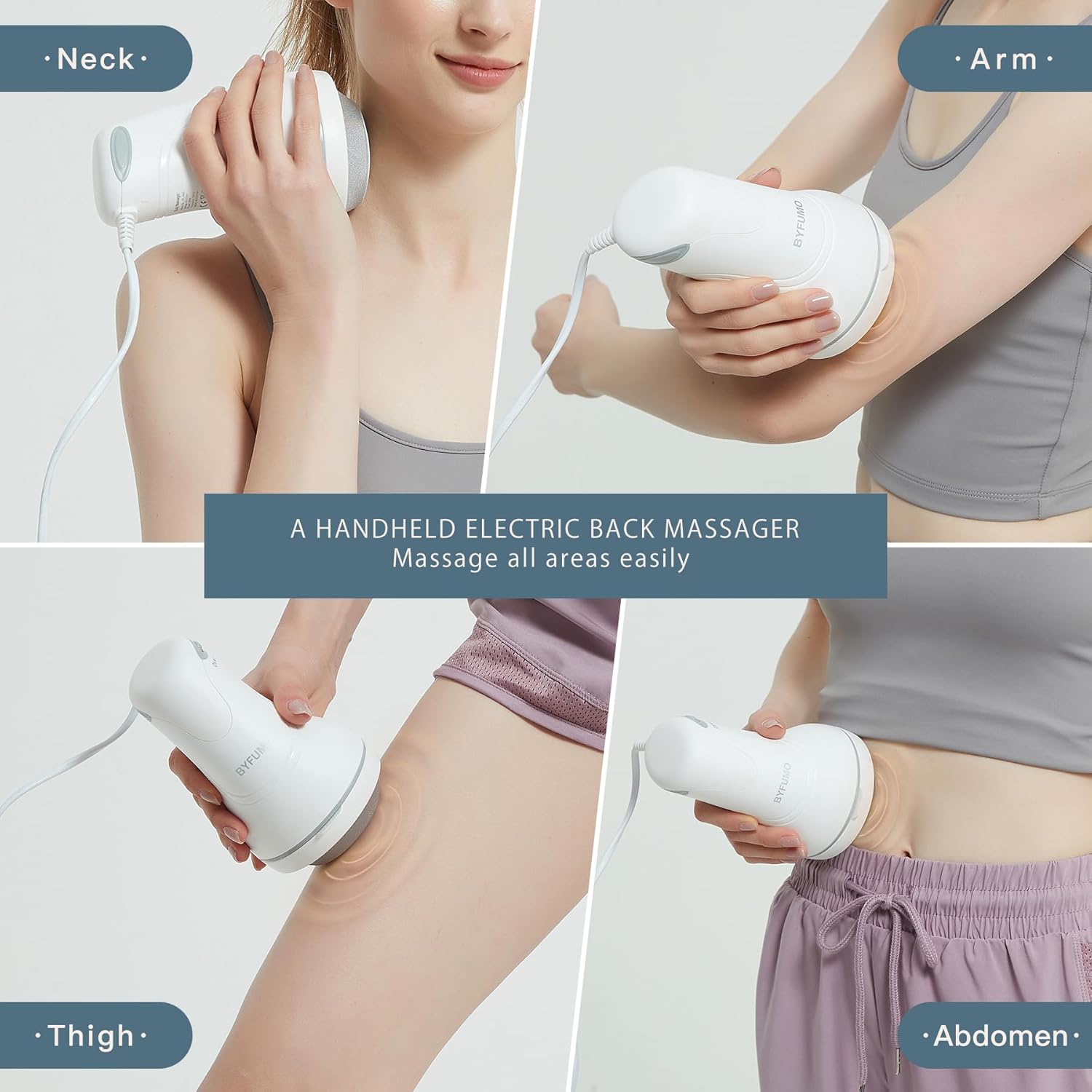 Cellulite Massager, Body Sculpting Machine, Lymphatic Drainage Massager, Handheld Electric Back Massager - White - Image 5