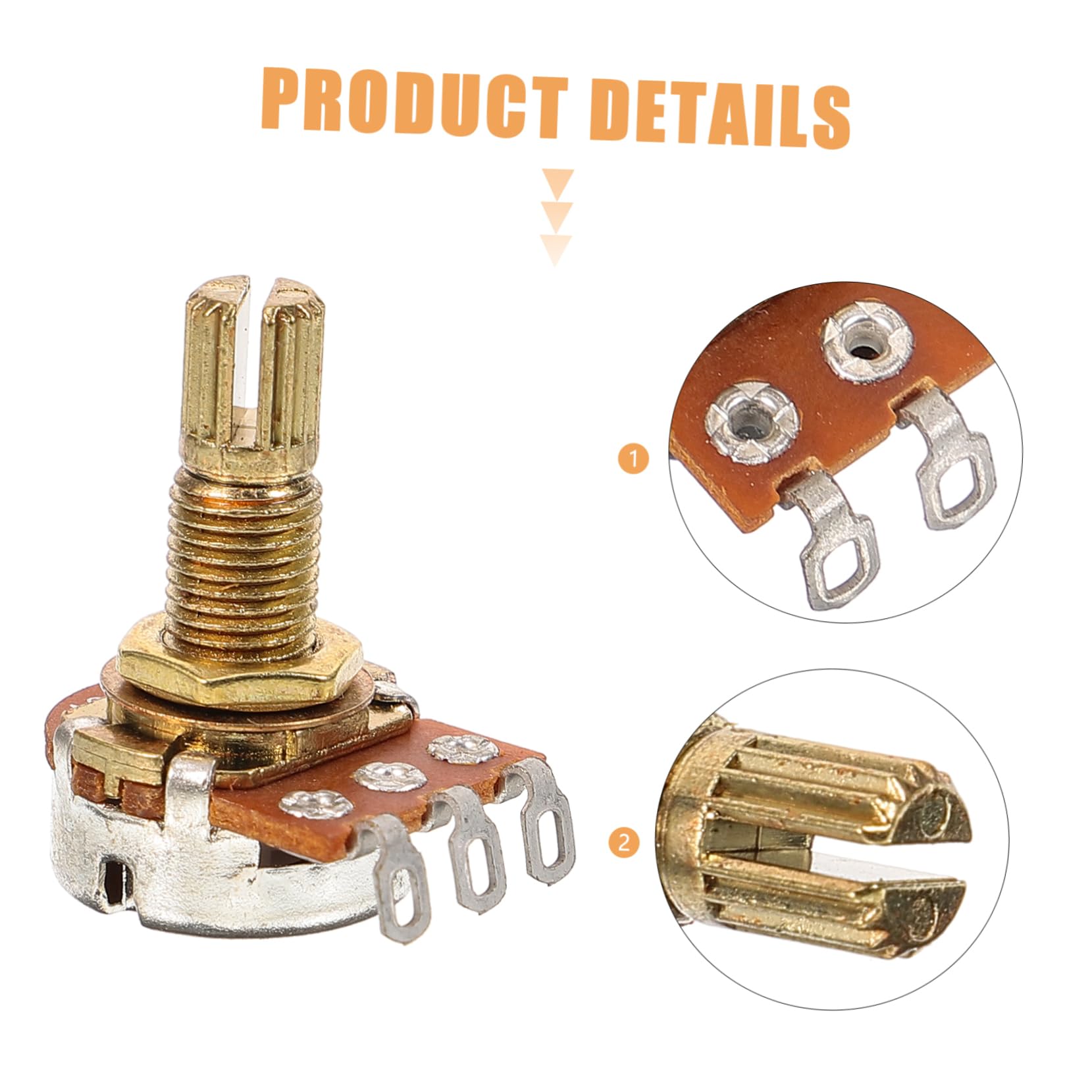 Abaodam 30 Piezas Potenciómetro De Guitarra Potenciómetro De Reemplazo De Guitarra Control De Volumen De Guitarra Piezas De Guitarra Eléctrica Eje Dividido Ollas De Audio Accesorios
