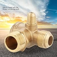 Vista 8 de BTER Fuerza Válvula de aire de latón de 90 grados, válvula de control para tubo para compresor para bomba de pistón para tanque de presión de aire