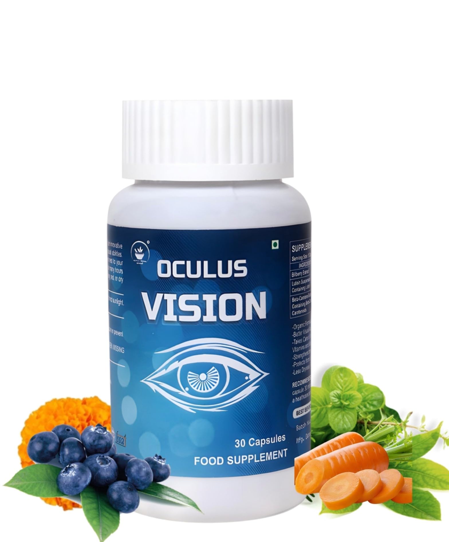 Oculus Vision | Eye Care Supplement to Improve Vision | Blue Light & Digital Guard | Pack of 1 (30 Capsules)