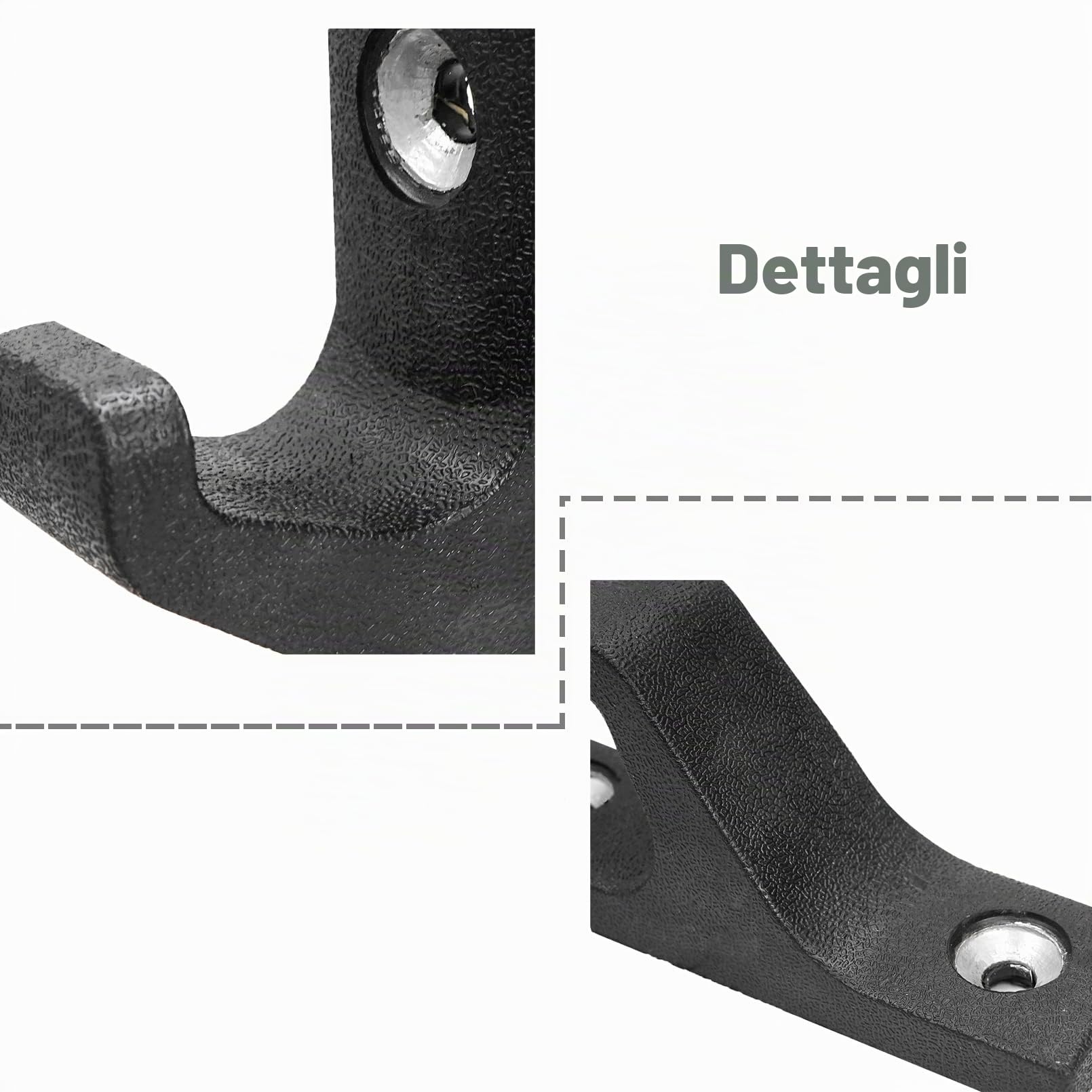 Aoneky Supporto Orizzontale per Bilanciere, Montaggio a Parete, Strato in Plastica Protettivo, Rack di Stoccaggio Bilancieri per Barra Olimpico Manubri Curl Trap Bar