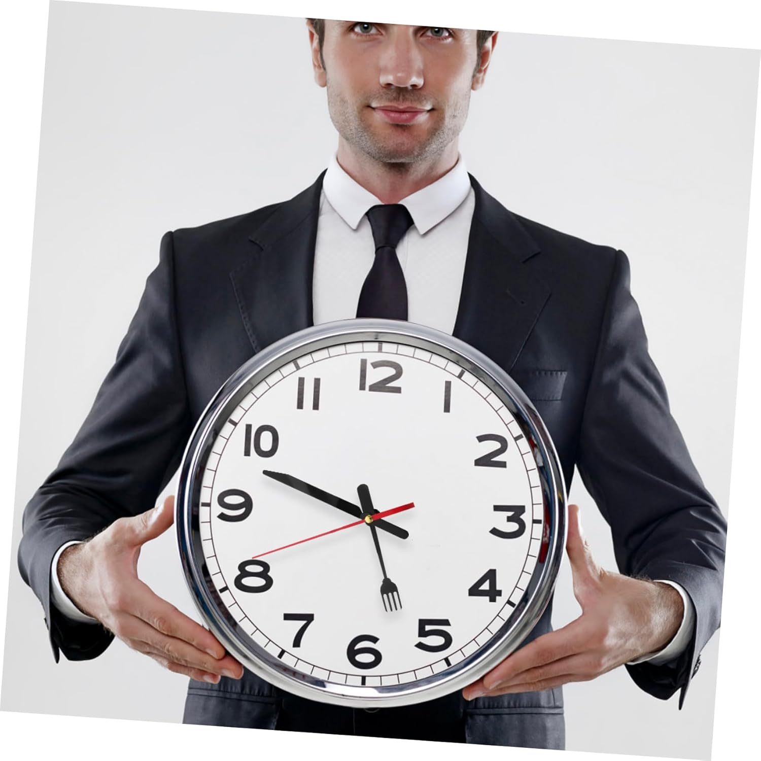 DOITOOL DIY Wall Clock Movement Kit Silent Quartz Clock Mechanism Replacement with Red Hands for Frameless Painting Clocks Home Repair