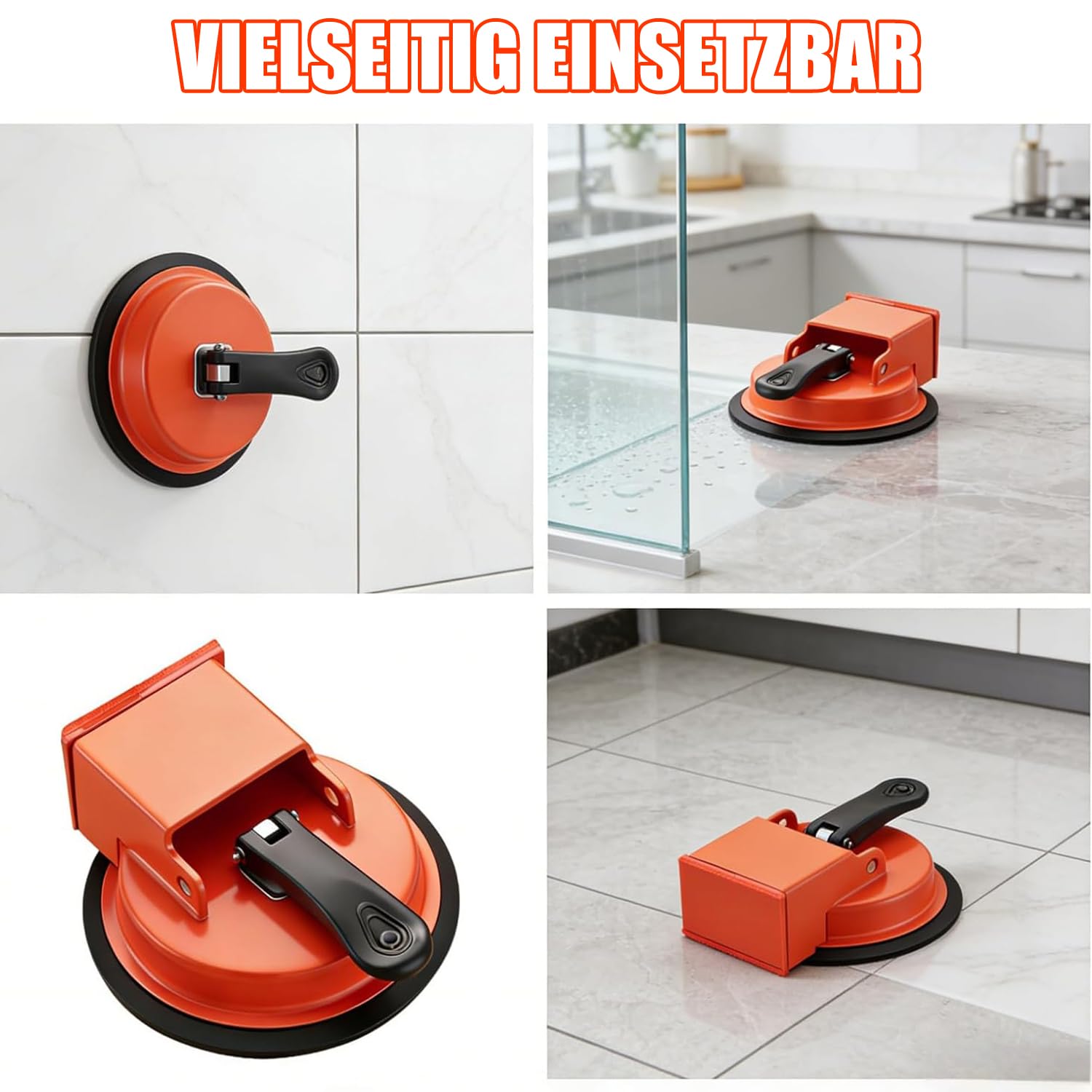 laminat saugnapf Strumento a ventosa per giunti di laminato - Regolabile ammortizzato per parquet, piastrelle e vinile (arancioni)